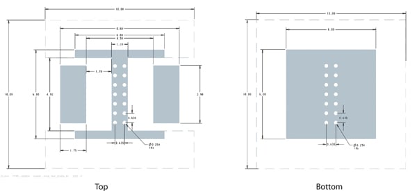 Recommended footprint for XLamp MX package on FR-4 PCB Footprint for MX